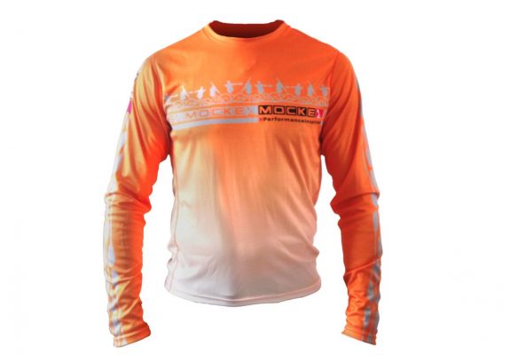 Mocke Fly-dry T-Shirt Long Sleeve Orange Mens